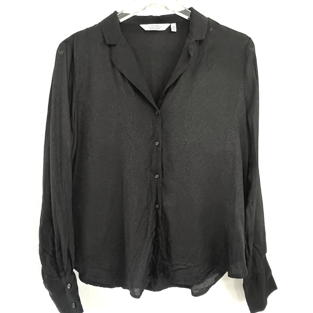 &‎ Other Stories | Black Straight Fit Button-Down Classic Collared Shirt